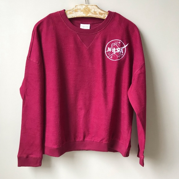 maroon nasa sweatshirt